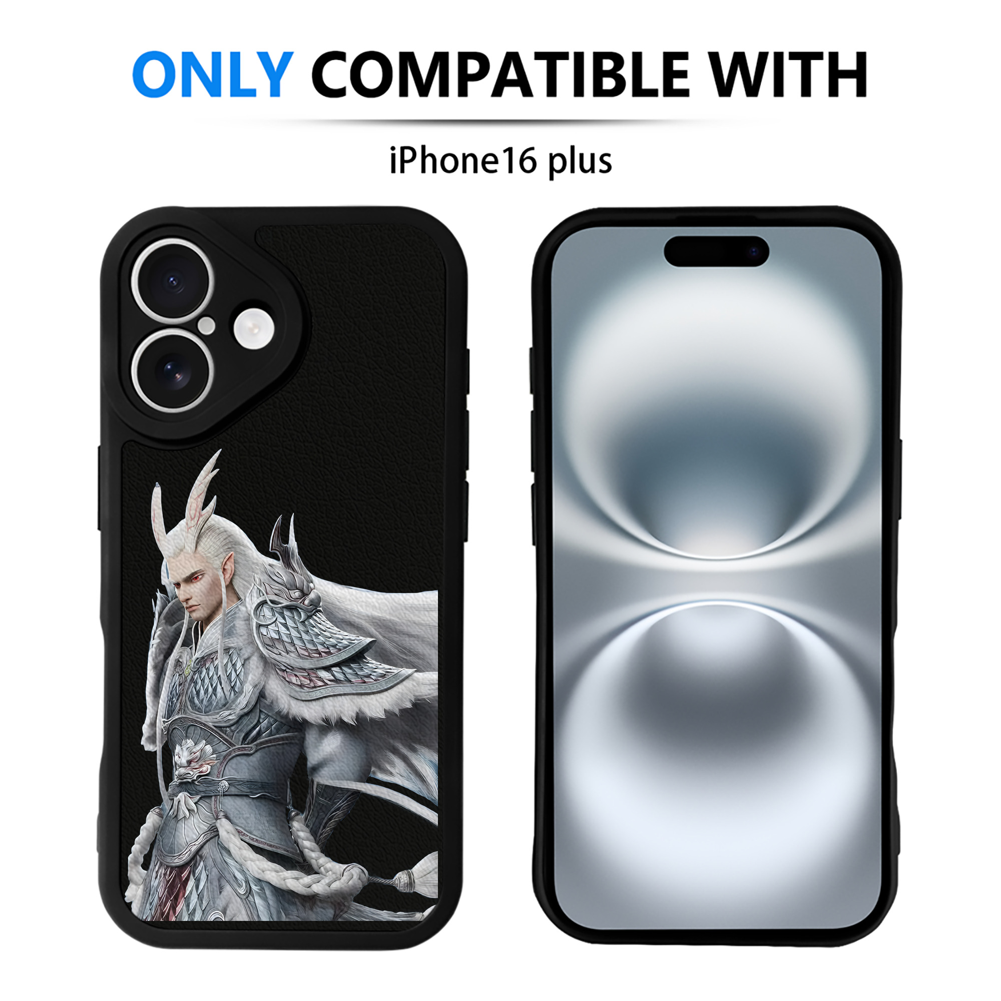 （画像用） Ne Zha 2 ナタ 魔童の大暴れ 【iPhone 16シリーズ対応】シリコンスマホケース（レザー調） 材質：シリコン